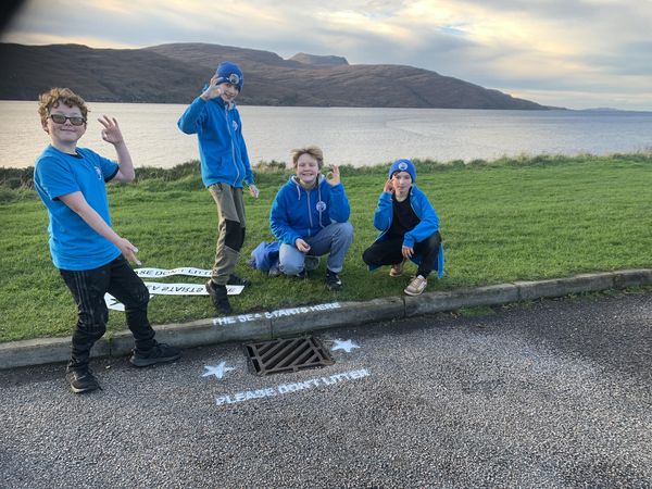 The next wave hard at work this afternoon making a film for a  Keep Scotland Beautiful